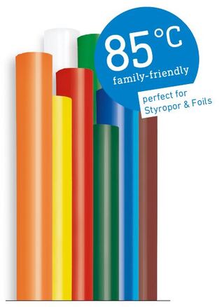  Coloured glue sticks 85°C Ø7 mm 16 ea. (96 g)